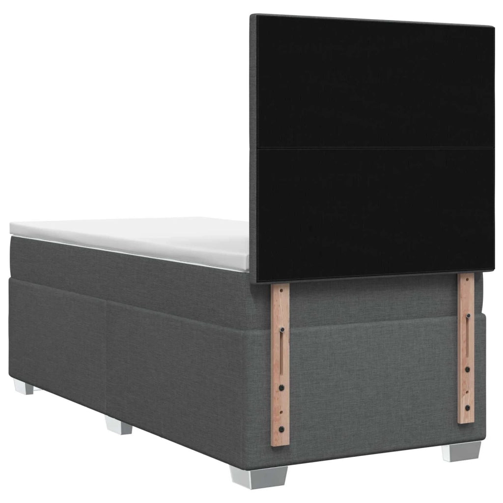 Letto con Box Spring, Materasso e LED Grigio Scuro 90 x 190 cm 3454969