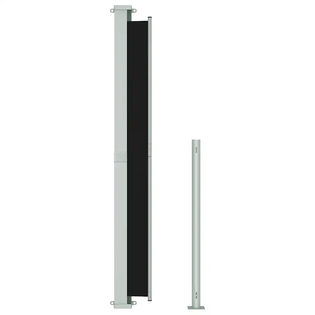 Tenda Laterale Retrattile per Patio 180x314 cm Nera 313399