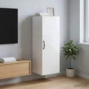 Mobiletto a muro Bianco Lucido 33 x 34,5 x 90 cm 898589
