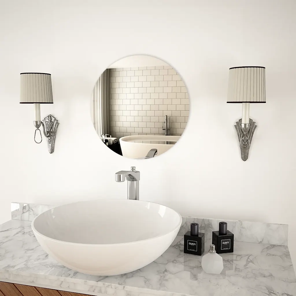 Specchio da Parete | Specchio decorativo 40 cm in Vetro Circolare