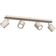 Plafoniera soffitto Demia 4xGU10 beige metallo Luminex