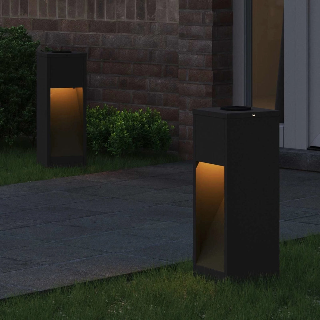 Lucina LED Solare da Percorso 2 pcs Nero