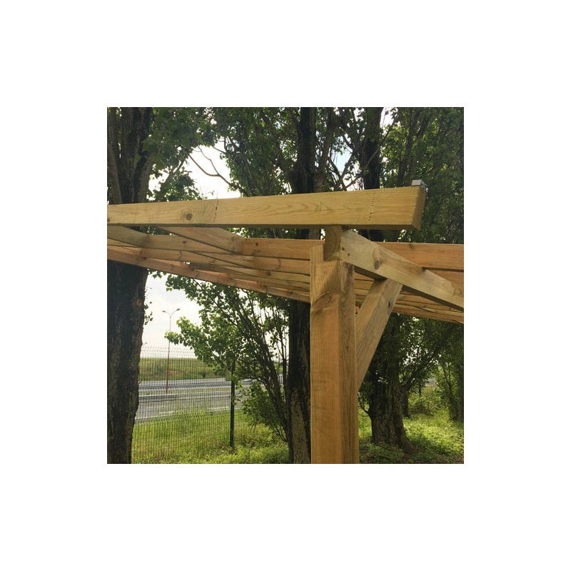 Tetto Couv'TerrasseÂ® in Legno 3x3m - Senza tetto