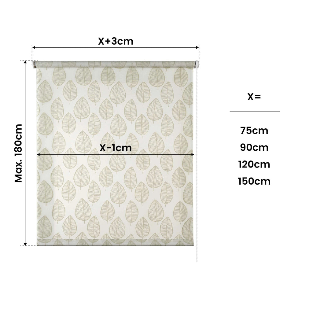 Tenda a rullo filtrante fantasia Naturale Verde 150x180 cm