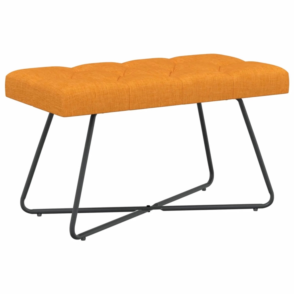 Panchina con bottoni imbottiti Giallo Scuro 80 x 40 x 46 cm 42038366
