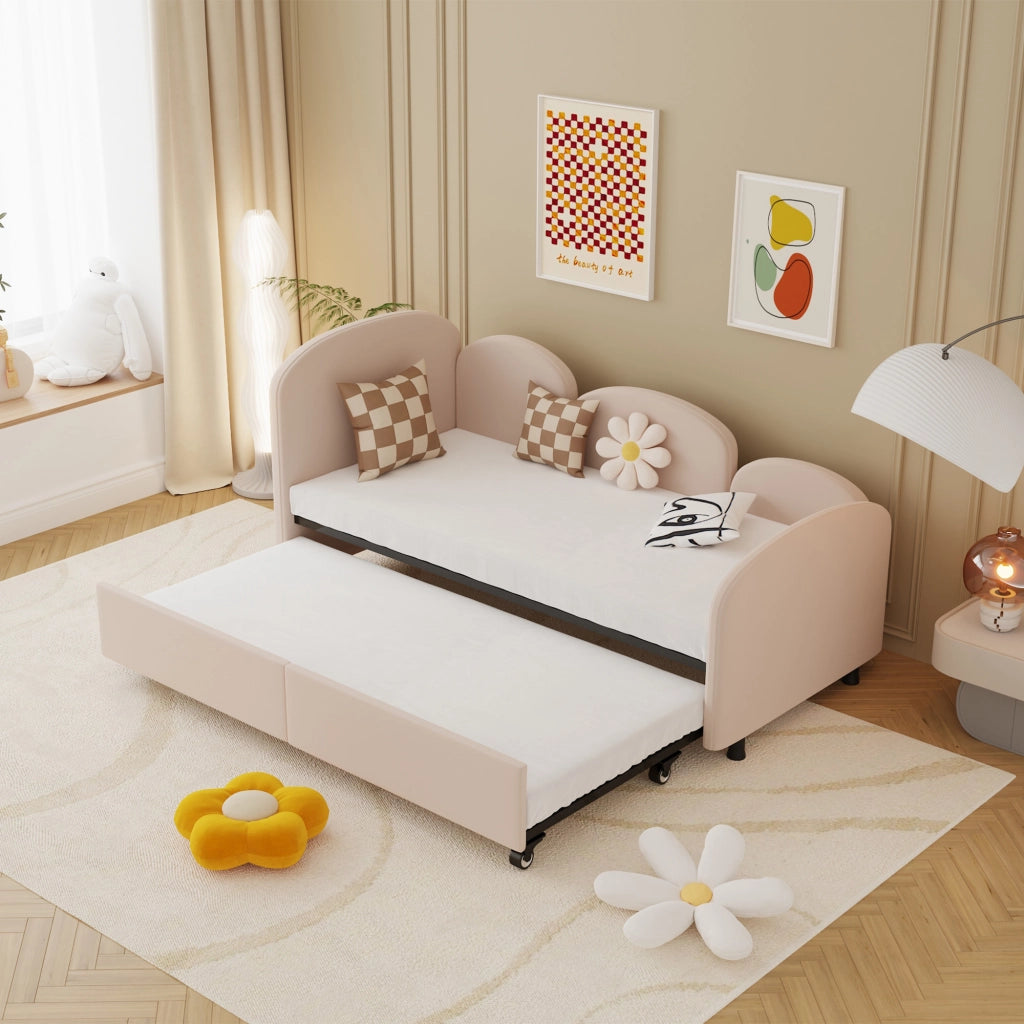 Letto a fiori con cassetti in velluto ferro 90x200 cm