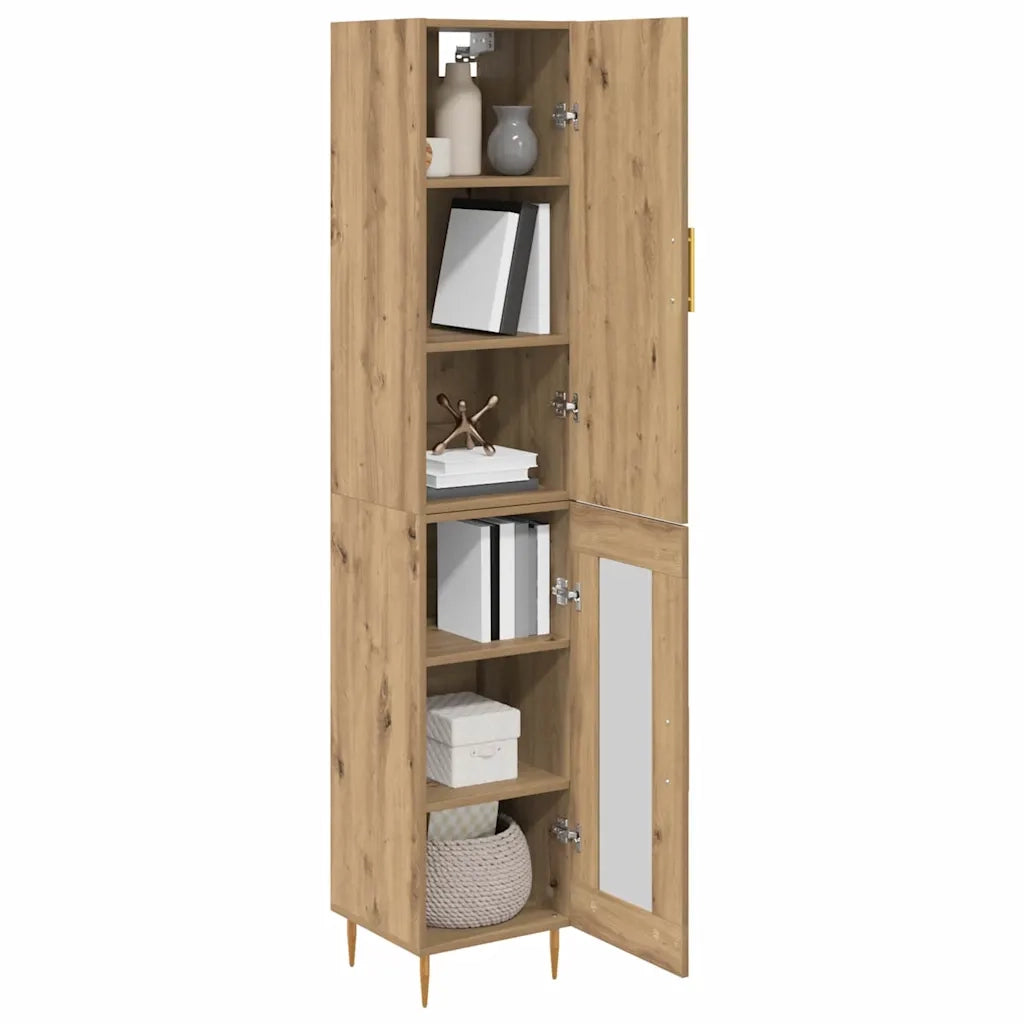 Credenza 2 pcs Rovere artigianale Legno multistrato
