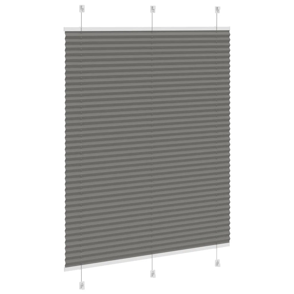 Tenda Plissettata Antracite 110x100cm Larghezza Tessuto 109,4cm