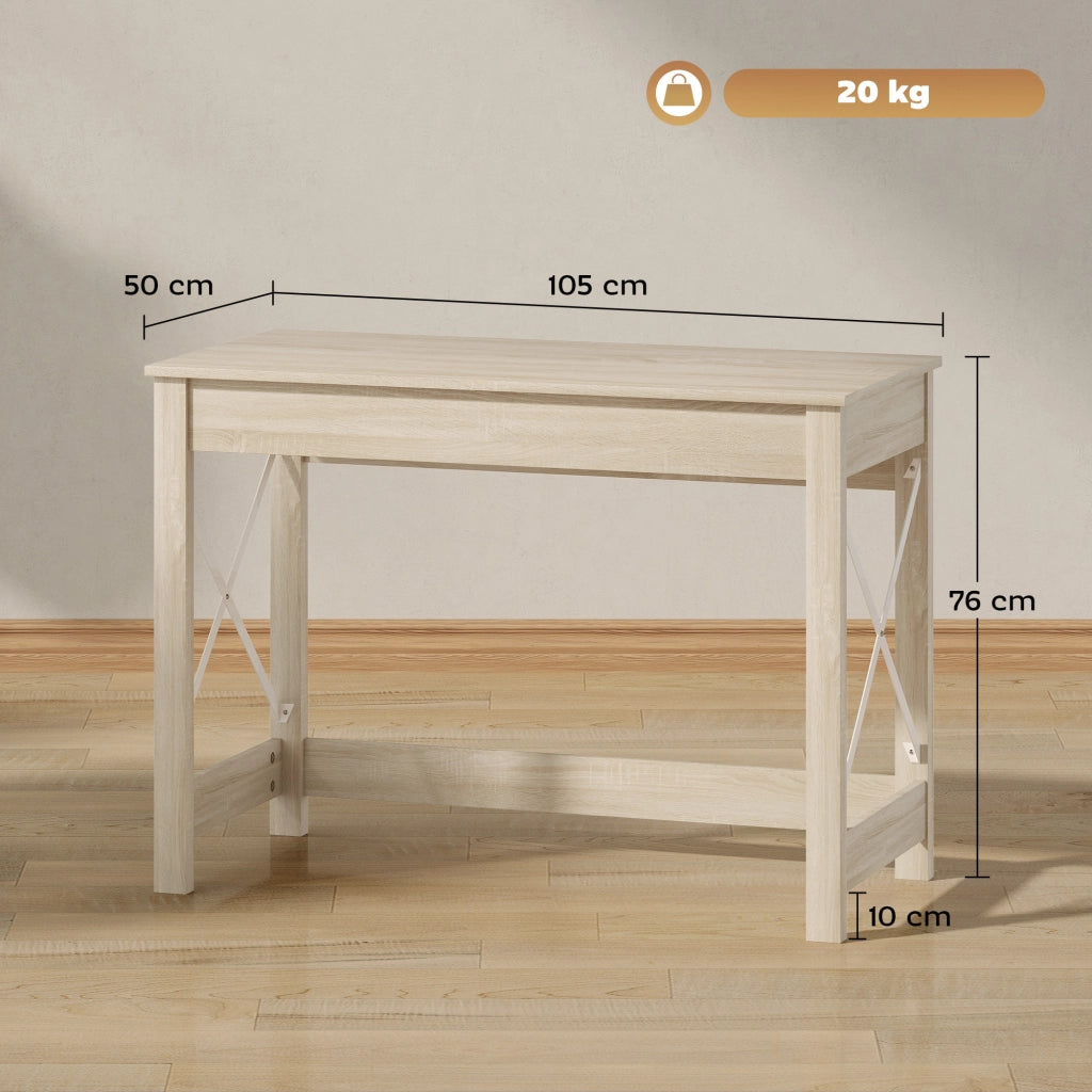 Scrivania Moderna ¨C Zephmum ¨C Legno Rovere 105x50x76 cm
