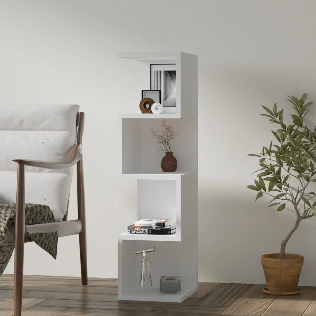 Biblioteca Cissone, Libreria 3 Ripiani, 27x25x95h cm Bianco