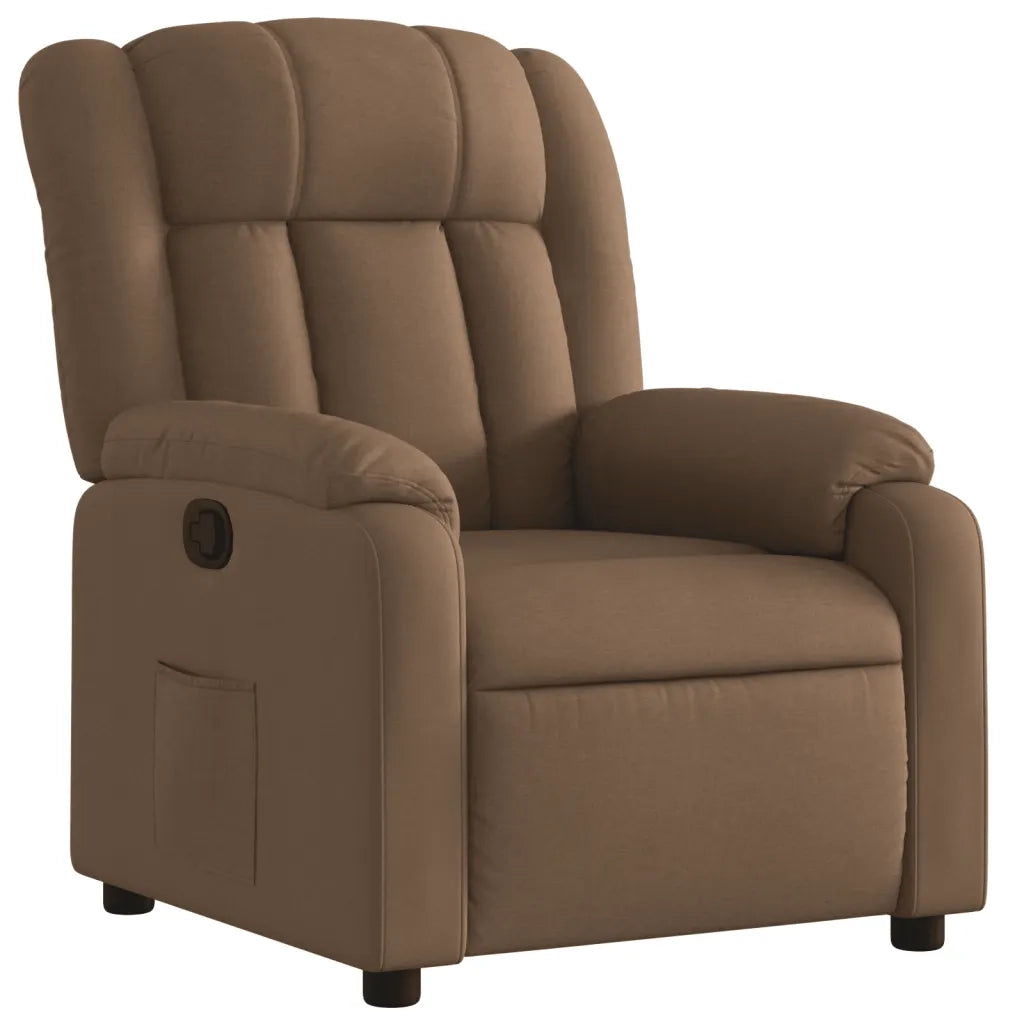 Poltrona Reclinabile in Tessuto Marronecod mxl 84011