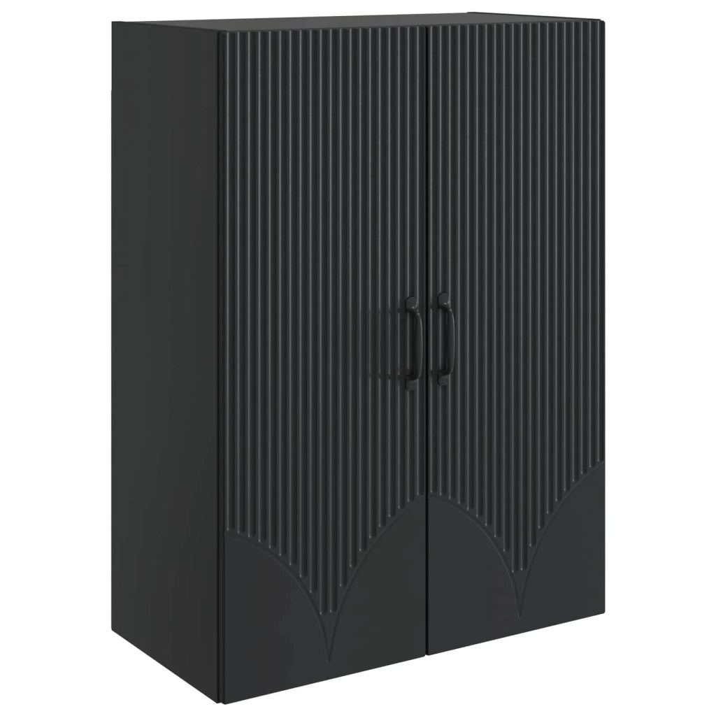 Mobiletto a muro Nero 66 x 34,5 x 90 cm Legno ingegnerizzato 898906