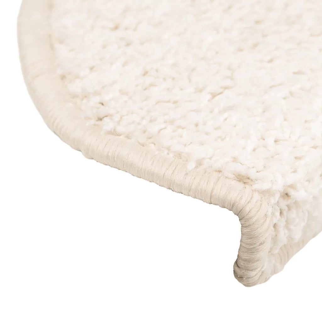 Tappetini per scale 30 pz 65x21x4 cm Bianco Semicircolari Grandi