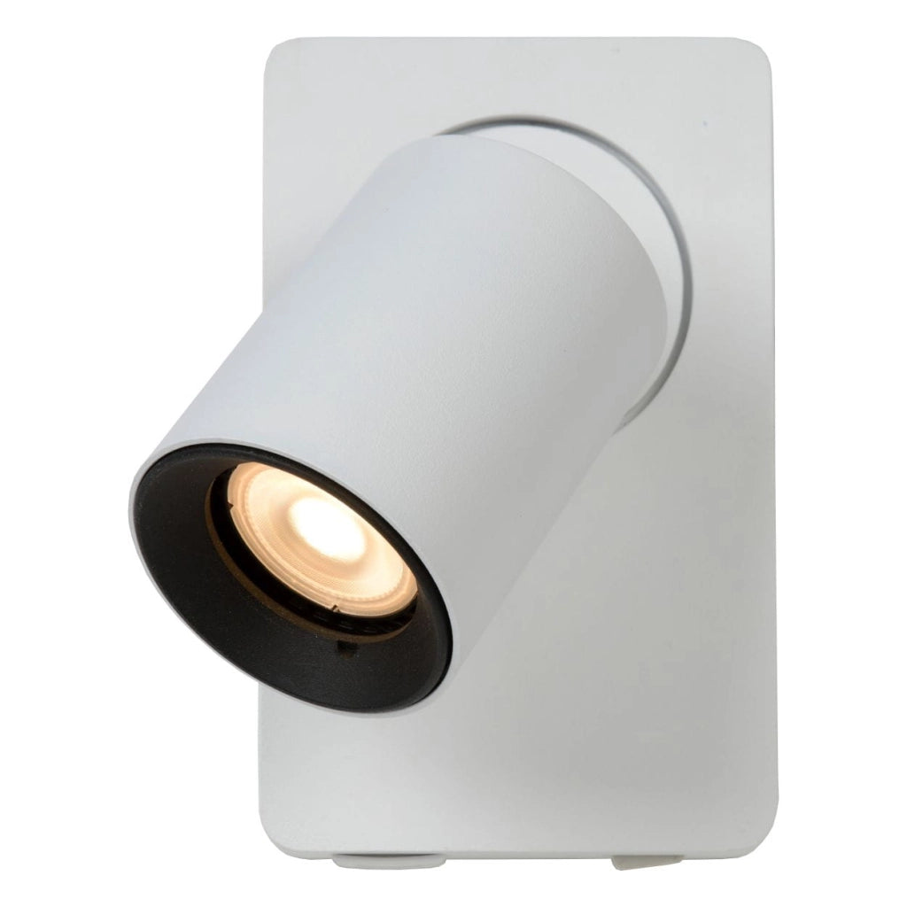 Applique Lucide Nigel GU10 5W 3000K LED bianco/nero