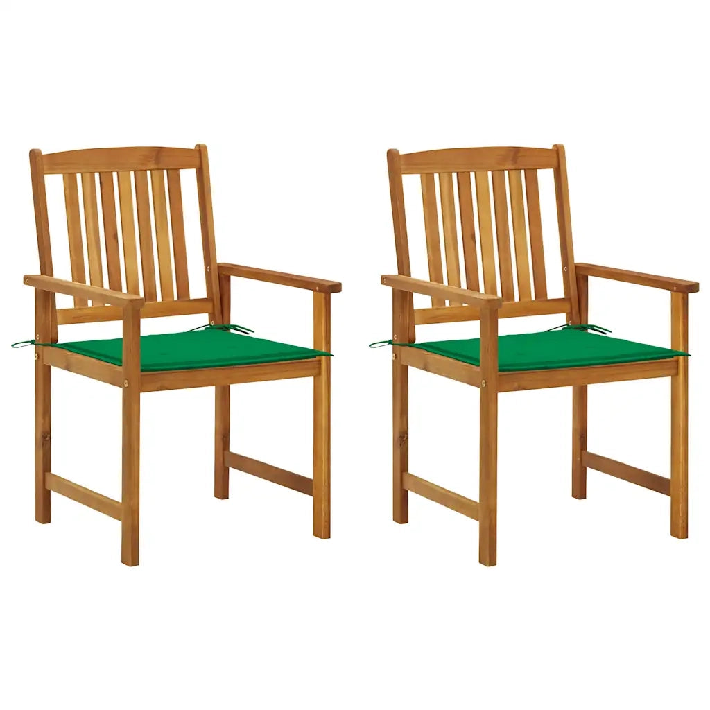Sedie da Giardino con Cuscini 2 pz in Massello di Acacia 3061177