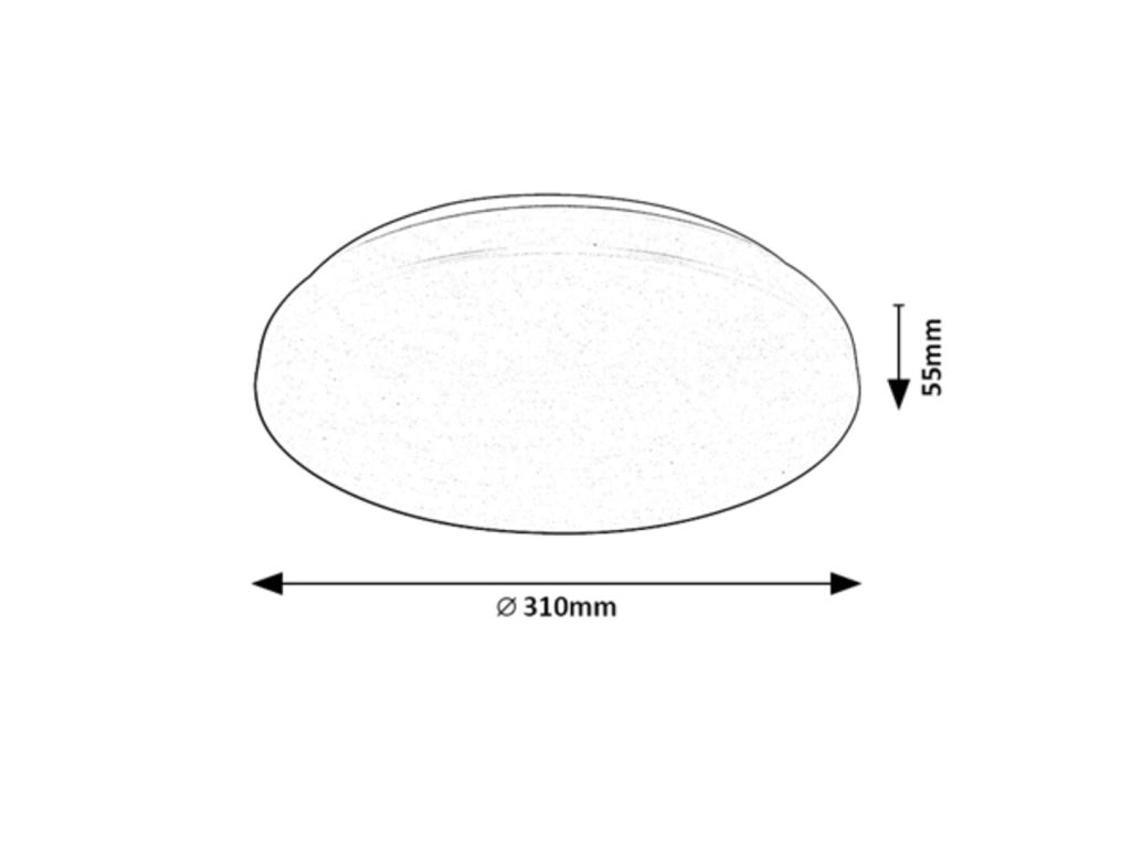 Plafoniera LED RGB smart 31cm 24W bianca Rabalux Cerrigen