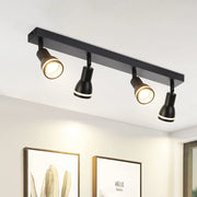 ZMH Faretto da soffitto neri 4 luci GU10 metallo orientabili per cucina ufficio soggiorno camera letto senza lampadina