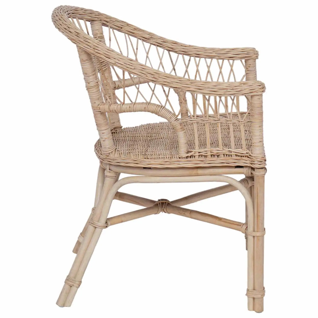 Sedia Impilabile Naturale 60 x 60 x 81 cm Rattan 42033212
