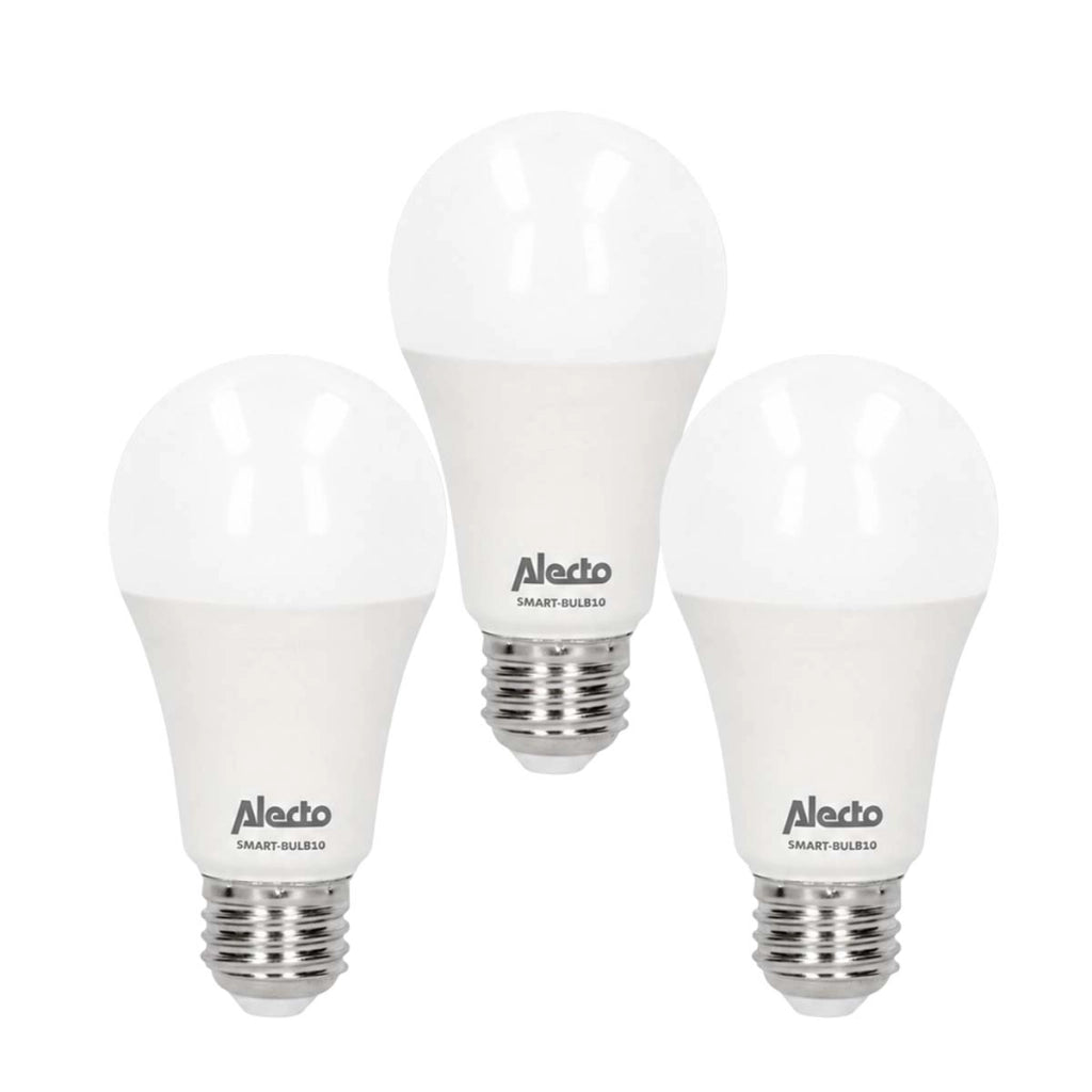 Set 3 Lampadine LED Smart E27 Wi-Fi RGB Dimmerabili 600 lm Bianco Alecto