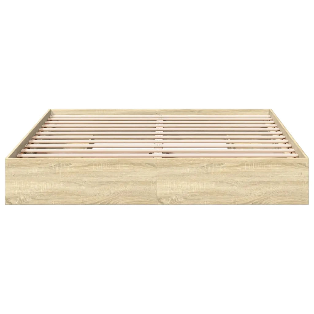 Giroletto Cassetti Rovere Sonoma 200x200 cm Legno Multistrato