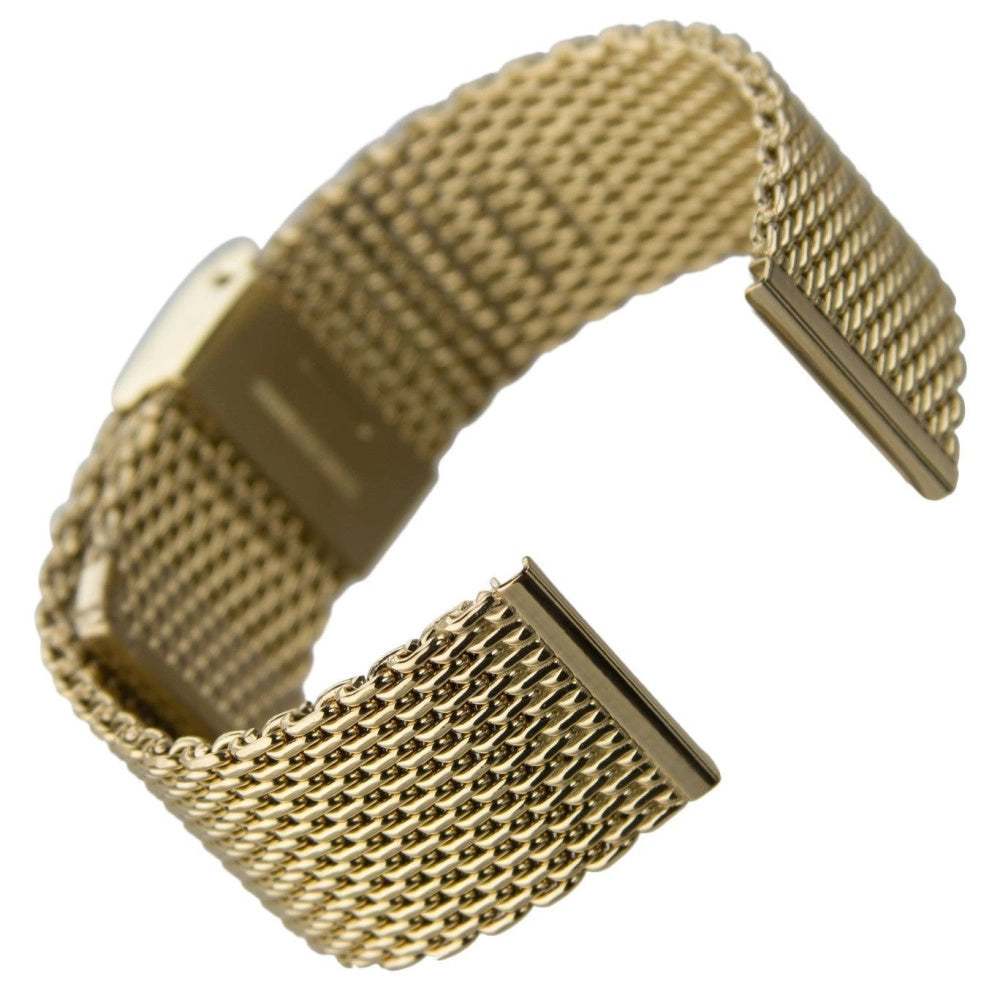 Trade Shop - Cinturino Maglia Milano Universale Ricambio Orologio Larghezza 20mm Oro -