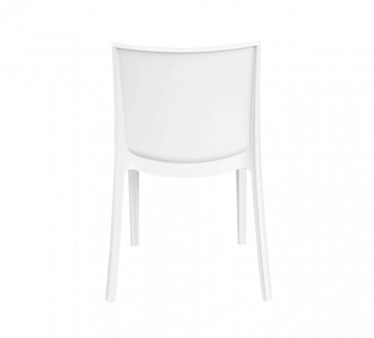 SEDIA PERLA IN COLORE BIANCO 55 X 47 X H82 CM