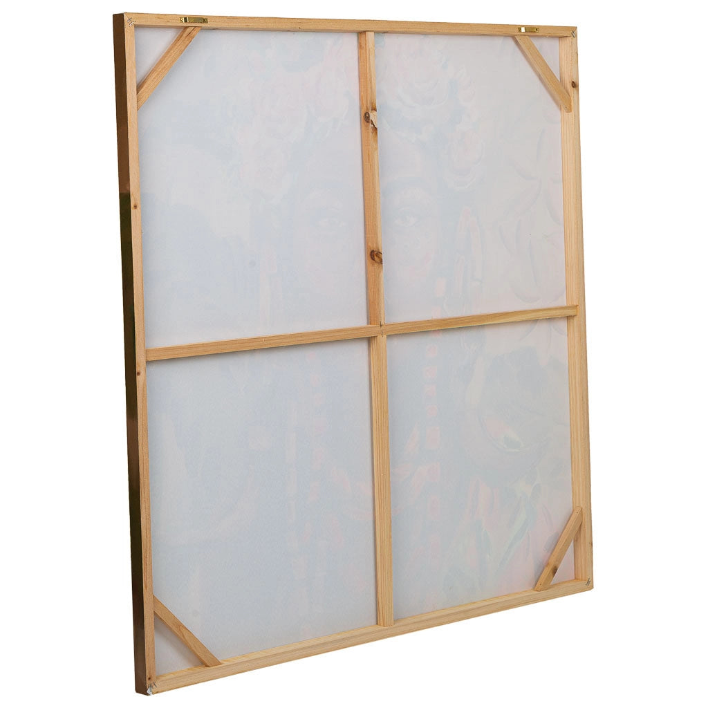 Quadro dipinto a mano con rilievo verde 100x100x3h