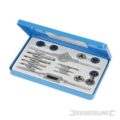 Kit per la filettatura meccanica Silverline 16 pezzi