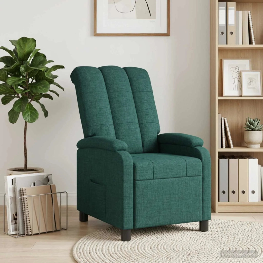 Divano Sedia-Poltrona reclinabile Verde Scuro Tessuto 688226