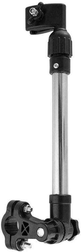Paraplustandaard RVS multifunzionale con 360° di regolazione, telescopico e leggero, dimensioni 6,5 x 7,5 cm, supporto per parapluie