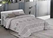 Trapunta Piumone Caldo Invernale Linea Pensieri Delicati Disegno Chalet - Matrimoniale - Beige