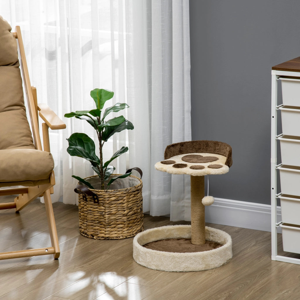 Torre per Gatti con 2 Cuscini e Poste di Yute ¨C Zephmum ¨C Marrone 44 cm