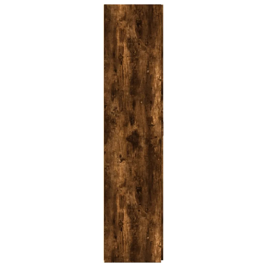 Credenza Rovere Fumo 80x42,5x185 cm in Legno Ingegnerizzato