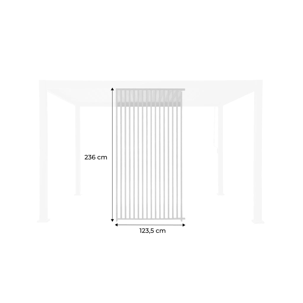 Persiana verticale 1.3m per triomphe 3x4, antracite