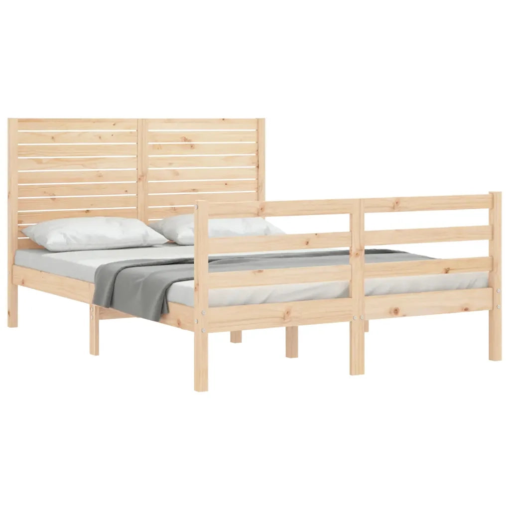 Giroletto con Testiera-Struttura Letto con testiera 120x200 cm in Legno Massello 344541