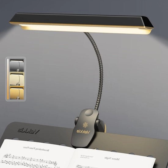 Lampada da Concerto con LED Super Brillante - Clip On con Regolazione della Luce - Caricabile via USB - Per Pianoforte e Violino - Orchestra e Podio