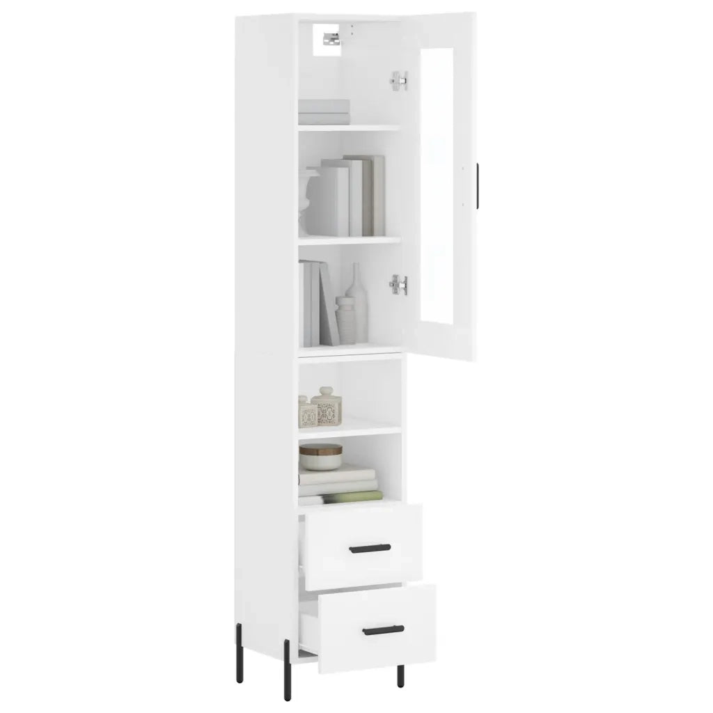 Credenza Bianca 34,5x34x180 cm in Legno Multistrato 3199305