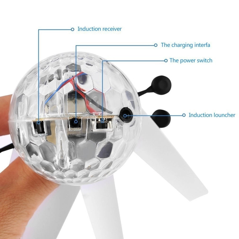 Trade Shop - Gioco Palla Sfera Volante Giocattolo Mini Elicottero Aircraft Luminoso Flying -