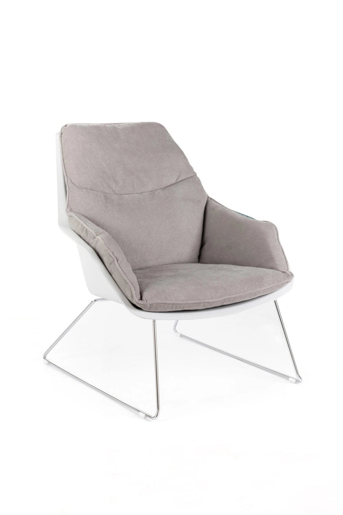 Poltrona in polipropilene grigio chiaro 85 cm x 74 cm H. 86 cm