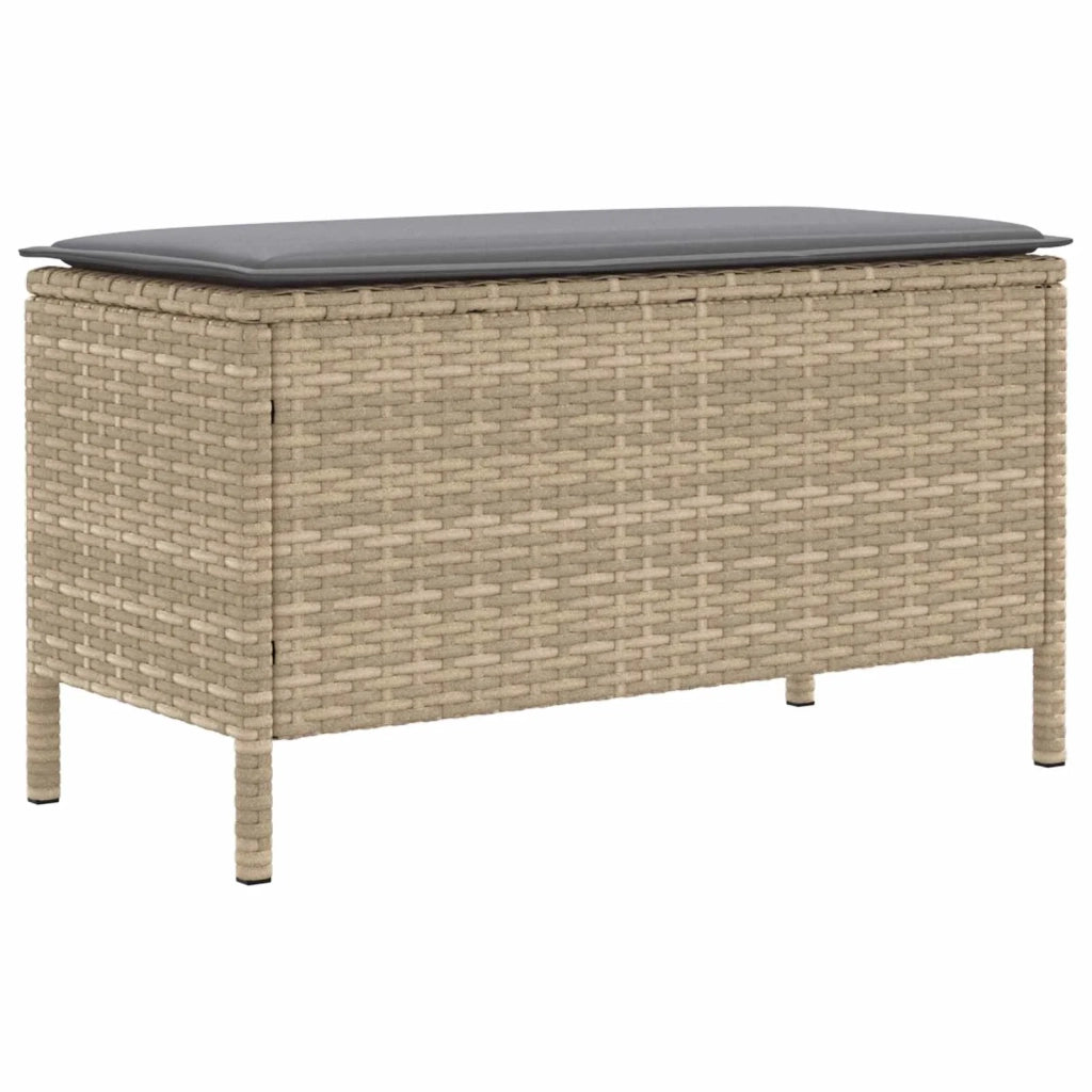Sedia da giardino-Poggiapiedi da Giardino Beige e Grigio Chiaro 80 x 38 x 42 cm