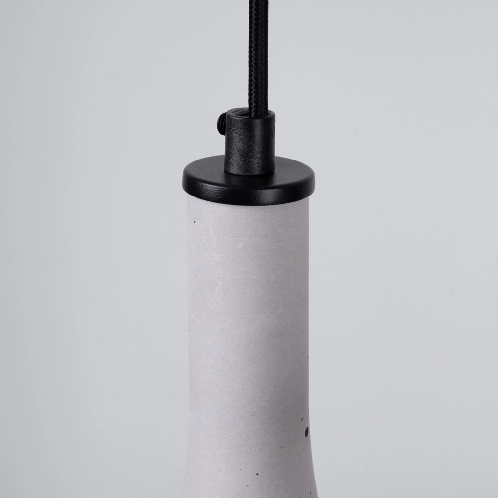 Lampada sospesa CALIDA cemento grigio doppia 2xE14 Pure Lume