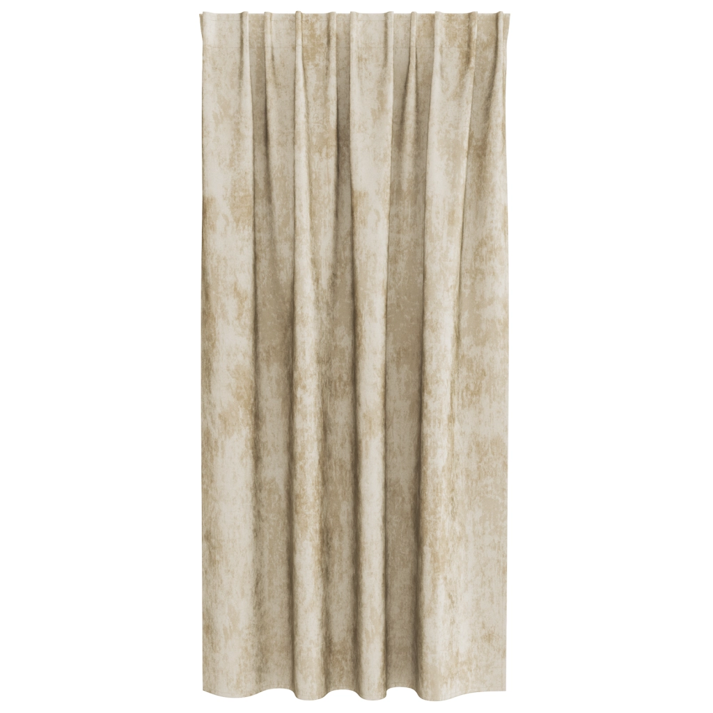 Tende in velluto 2 pcs con occhielli panna 175x140 cm