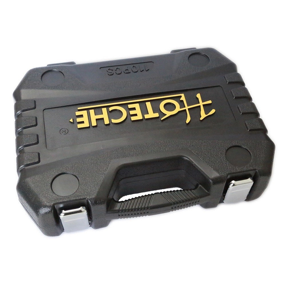 Trade Shop - Valigia Set Chiavi A Bussola 110 Pz 1/2" 1/4" Chiavi A Cricchetto Reversibili -