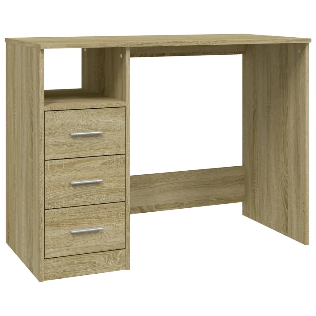 Scrivania Cassetti Rovere Sonoma 102x50x76 cm Legno Multistrato cod mxl 64769