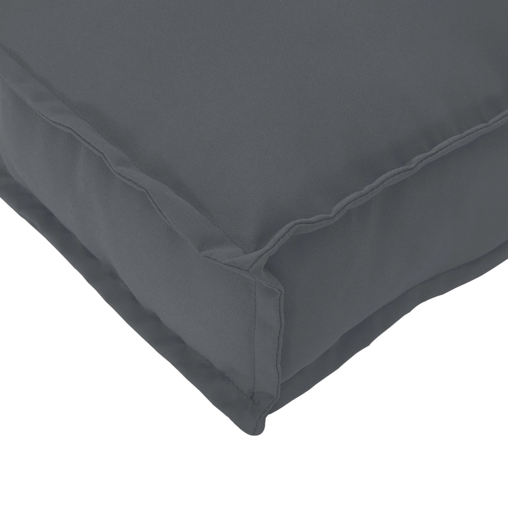 Cuscino per Pallet per Schienale Antracite 50x40x12 cm Tessuto Oxford