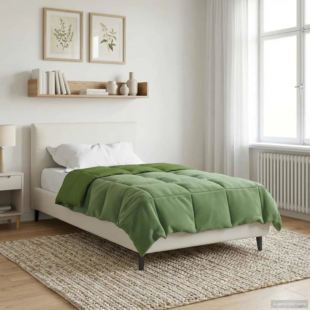 Piumone Completo Annuale Verde 155 x 200 cm Microfibra 42026039