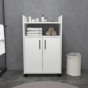 Marzi, Armadio Multiuso 2 Ante 4 Ripiani, 60x97h cm Bianco