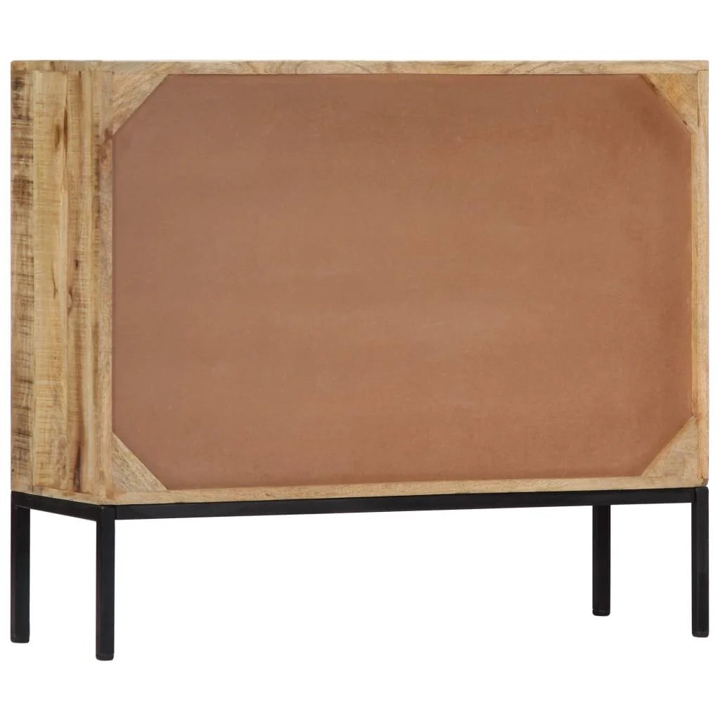 Credenza buffet consolle mobile contenitore 88 cm in legno massello di mango 4402243