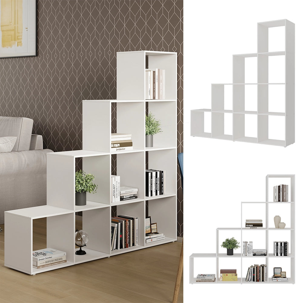 Vicco Scaffale per scale Bianco 138 x 143 cm 10 scomparti