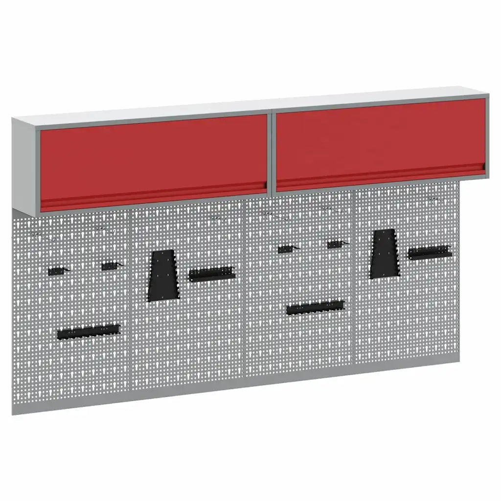 Set di armadi per attrezzi con lo scaffale 6 pcs Rosso 3321415